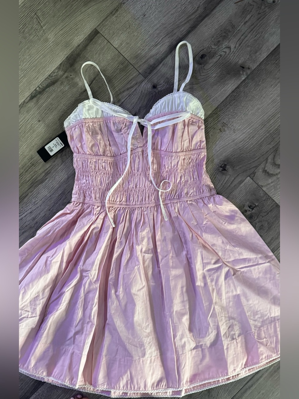 Avery Smocked Poplin Mini Dress